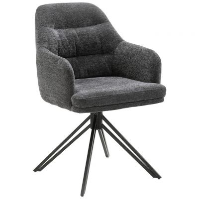 Scaun Cu Brațe din textil, antracit