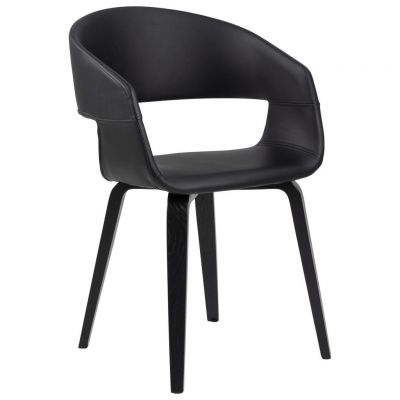 Scaun Cu Brațe din textil, negru