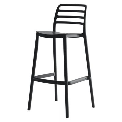 Scaun de bar BRETEL  H75 CM - Negru