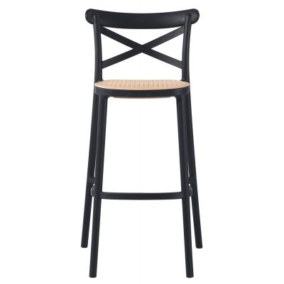 Scaun de bar BUMBAR  H76 CM - Negru