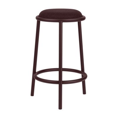 Scaun de bar burgundy din metal (înălțime șezut 68 cm) Hogo – noo.ma