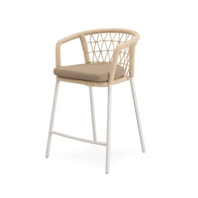 Scaun de bar EDRIN H65 CM - Alb