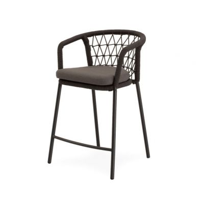 Scaun de bar EDRIN H65 CM - Gri inchis