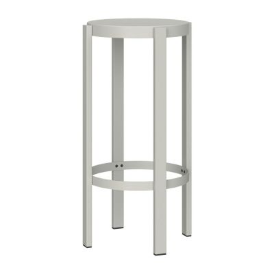 Scaun de bar gri deschis din oțel (înălțime șezut 75 cm) Doon – noo.ma