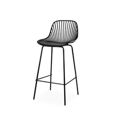 Scaun de bar KASPER H75 CM - Negru