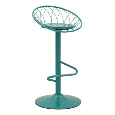 Scaun de bar, Mauro Ferretti, Clox, 49x45x92 cm, metal, turcoaz