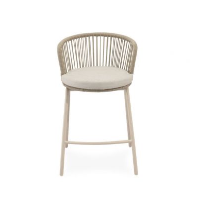 Scaun de bar PIERA BEIGE H64 CM - Grey