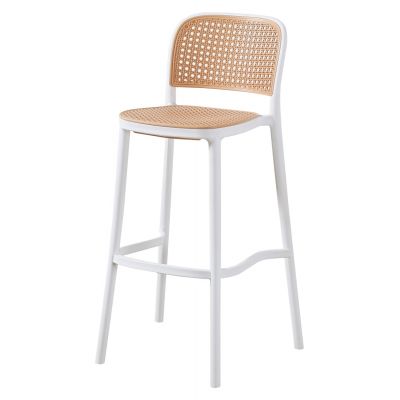 Scaun de bar TUCUMAR  H76 CM - Alb