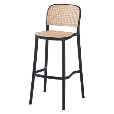 Scaun de bar TUCUMAR  H76 CM - Negru