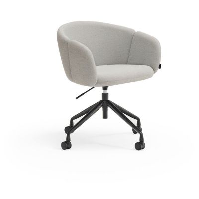 Scaun de birou gri deschis tapițat Add – Teulat