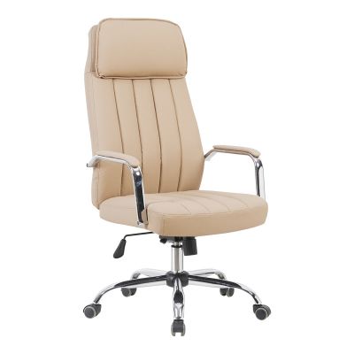 Scaun de birou managerial cu funcție ajustabilă, Morales Cappuccino, 60x70x118-124cm