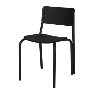 Scaun de dining negru stivuibil Kei – noo.ma