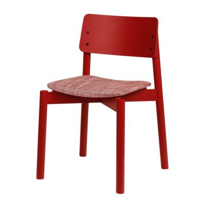 Scaun de dining roșu stivuibil Wem – noo.ma