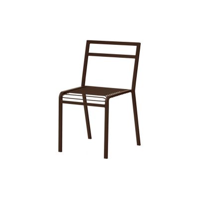 Scaun de grădină maro închis din metal Oto – noo.ma