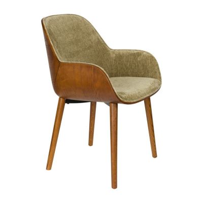 Scaun de living verde cu cotiere tapițat Taylor – Dutchbone