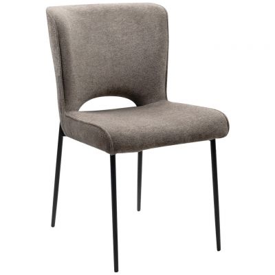 Scaun din metal, textil, gri, negru