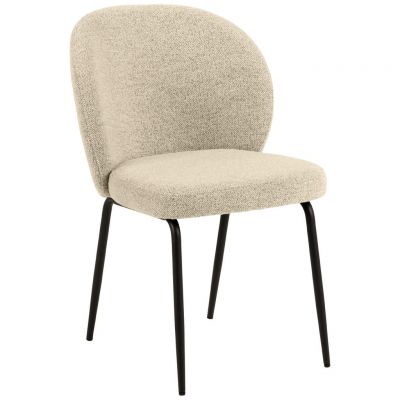 Scaun din textil, crem, bej