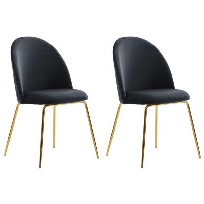 Scaun din textil, negru