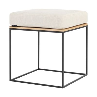 Scaun tip taburet bej tapițat Feo – noo.ma