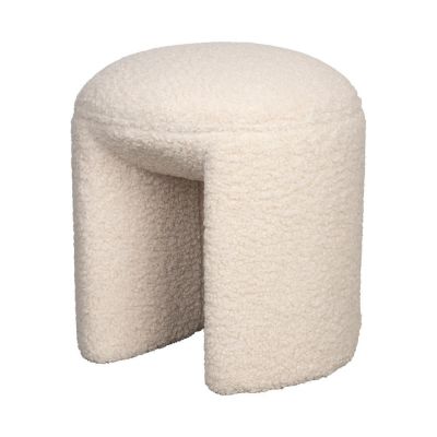 Scaun tip taburet crem tapițat Noxx – White Label