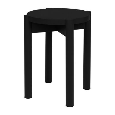 Scaun tip taburet negru din lemn de fag Hopp – noo.ma