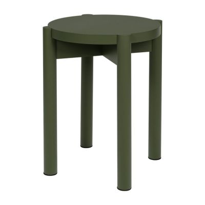 Scaun tip taburet verde din lemn de fag Hopp – noo.ma