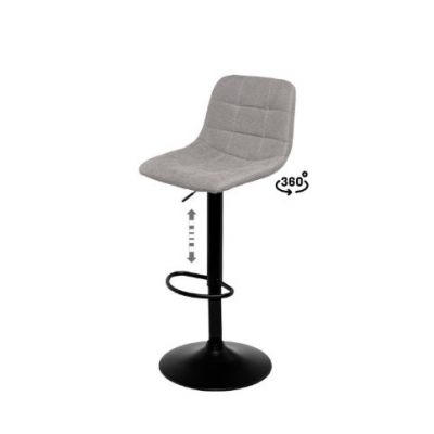 Scaune de bar AISHA  H60/82 CM - Grey