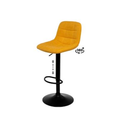 Scaune de bar AISHA  H60/82 CM - Mustard