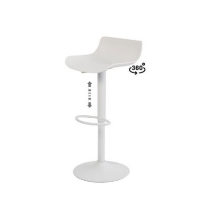 Scaune de bar ILARIO H60/80 CM - Alb