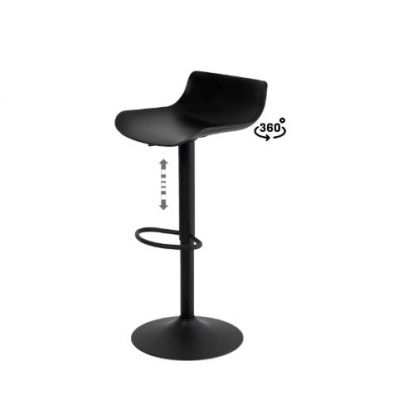 Scaune de bar ILARIO H60/80 CM - Negru