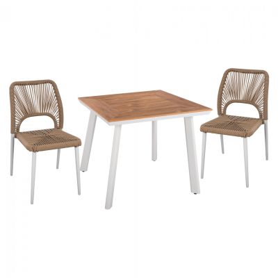 Set masa si scaune MISTRALE DUE - Alb