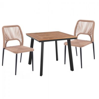 Set masa si scaune MISTRALE DUE - Gri inchis