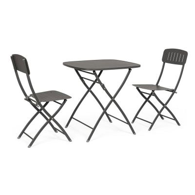 Set masa si scaune YVONNE - Gri inchis