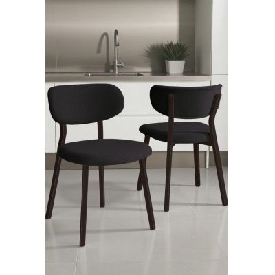 Set scaune 6 piese, Hanah Home, Toldy, Antracit/Maro