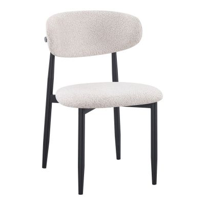Folegio scaun, crem cu picioare, negre, 50x57x79 cm