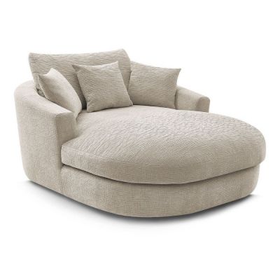 Fotoliu bej cu tapițerie din chenille Belem – Bobochic Paris