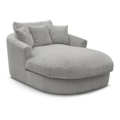 Fotoliu gri cu tapițerie din catifea reiată Belem – Bobochic Paris