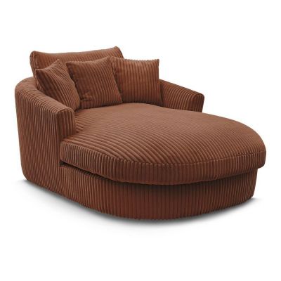 Fotoliu portocaliu cu tapițerie din catifea reiată Belem – Bobochic Paris