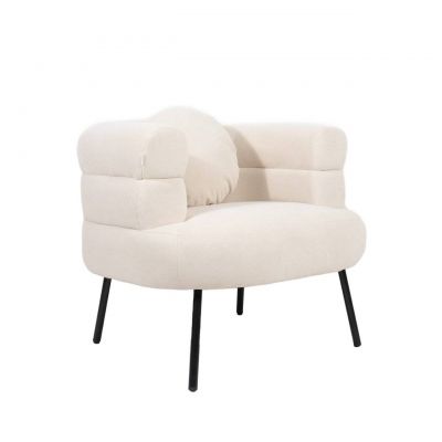 Fotoliu Suave, Homla, 87x80x72 cm, metal/poliester, crem