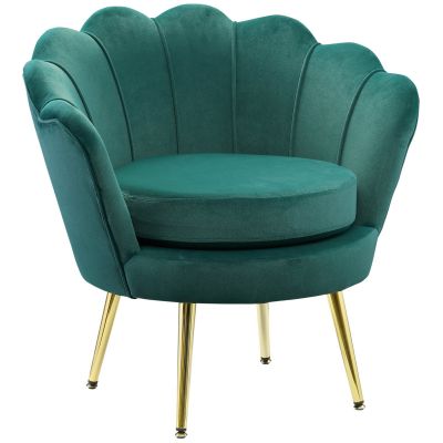 Fotoliu Vintage - Catifea Verde, Design Elegant Dormitor