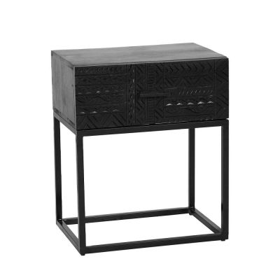 Noptiera ALVERO 50 x 35 x 60 CM - Negru