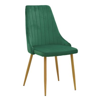 Scaun Azori din catifea, verde, 49x55x85 cm