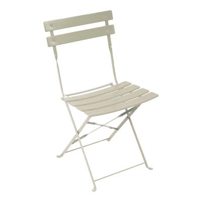 Scaun bistro pliabil, metalic, bej, 42x46x82 cm