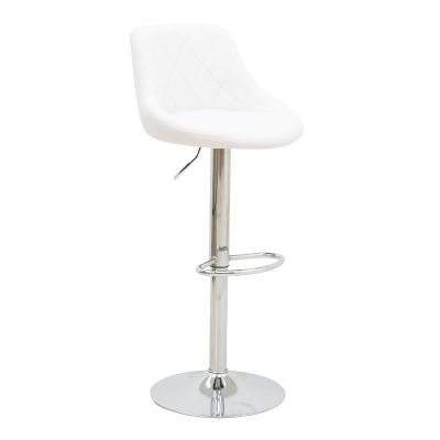 Scaun de bar Boronez, alb, 47x49x112 cm
