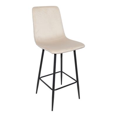 Scaun de bar cu functie ajustabila Grato bej-metal, negru, 43x55x114 cm