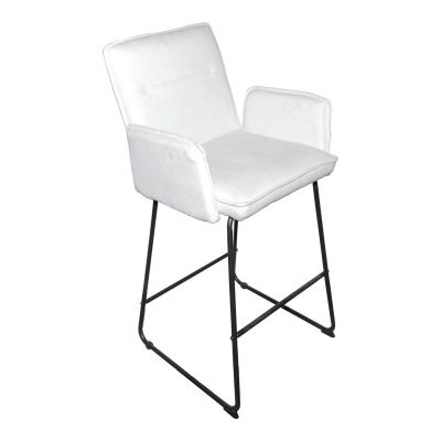 Scaun de bar cu functie rotativa Essential, alb, 57x64x107 cm