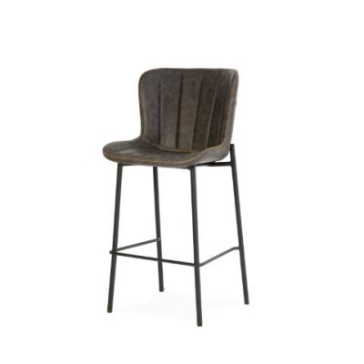 Scaun de bar JOANA H65 CM - Gri inchis