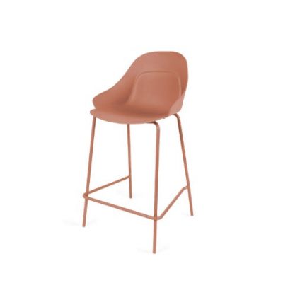 Scaun de bar TOBIA H67 CM - Caramiziu