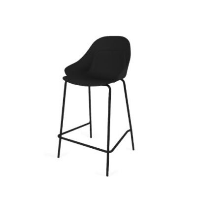Scaun de bar TOBIA H67 CM - Negru