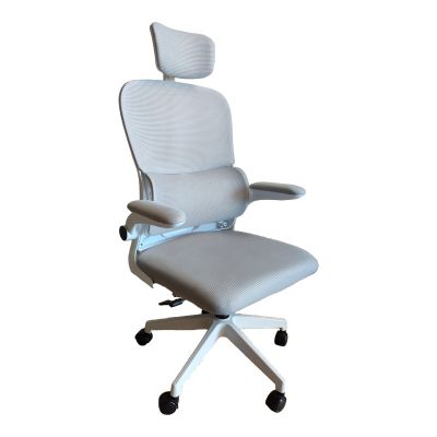 Scaun de birou cu țesătură mesh Recko, 56x62x116-125 cm, Gri